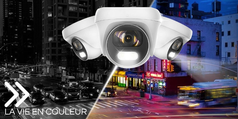 caméra de surveillance en couleur même la nuit